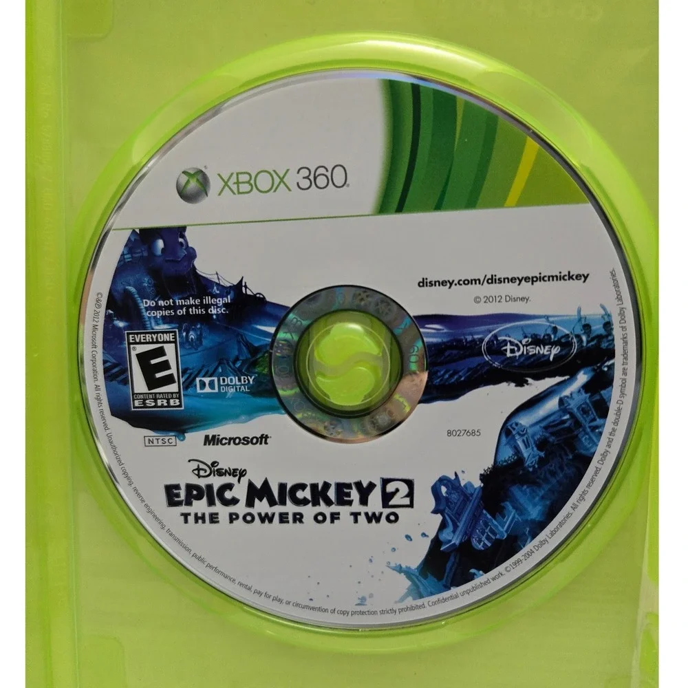 Disney Epic Mickey 2 The Power of Two - Xbox 360 - Complete CIB W/ Manual Tested